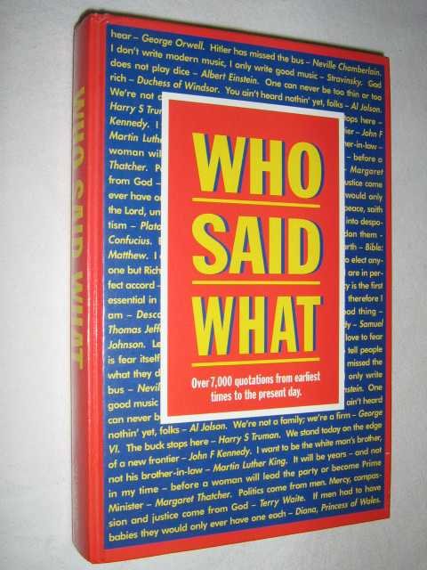 Image for Who Said What