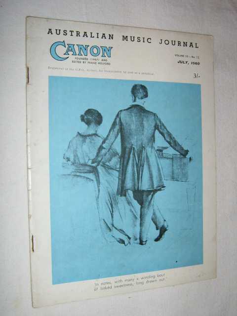 Image for Canon: Australian Music Journal vol 13 no 12 : July 1960
