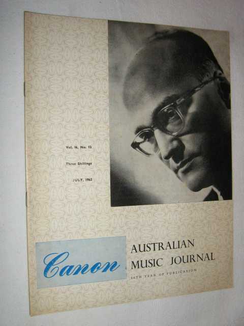 Image for Canon: Australian Music Journal vol 16 number 12