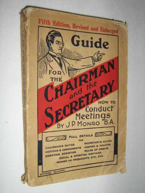 Image for Guide for the Chairman and the Secretary