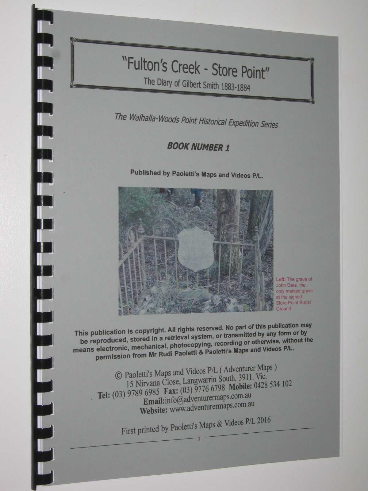 Image for Fulton's Creek to Store Point : The Diary of Gilbert Smith 1883-1884