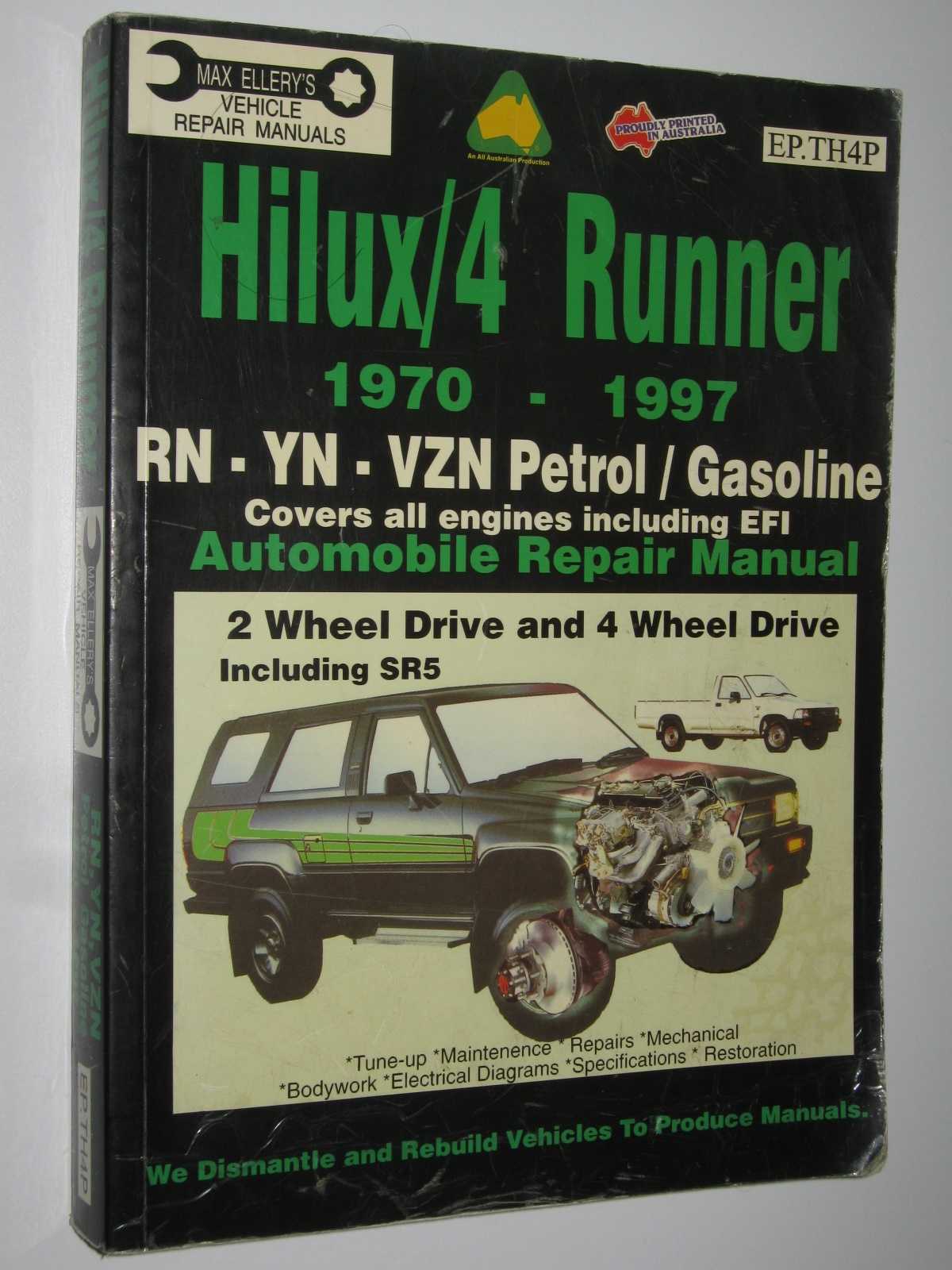 Image for Toyota Hilux/4 Runner 1970-1997 Petrol Engines : Automobile Repair Manual